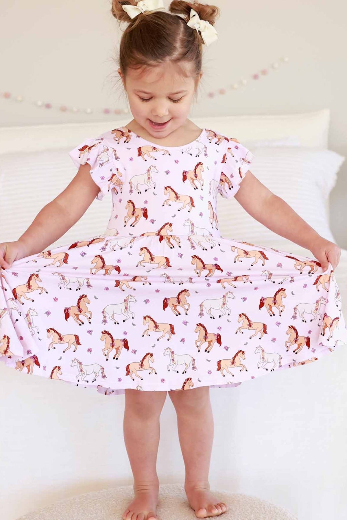 Girls' Ruffle Twirl Dress | Pony Club Pink