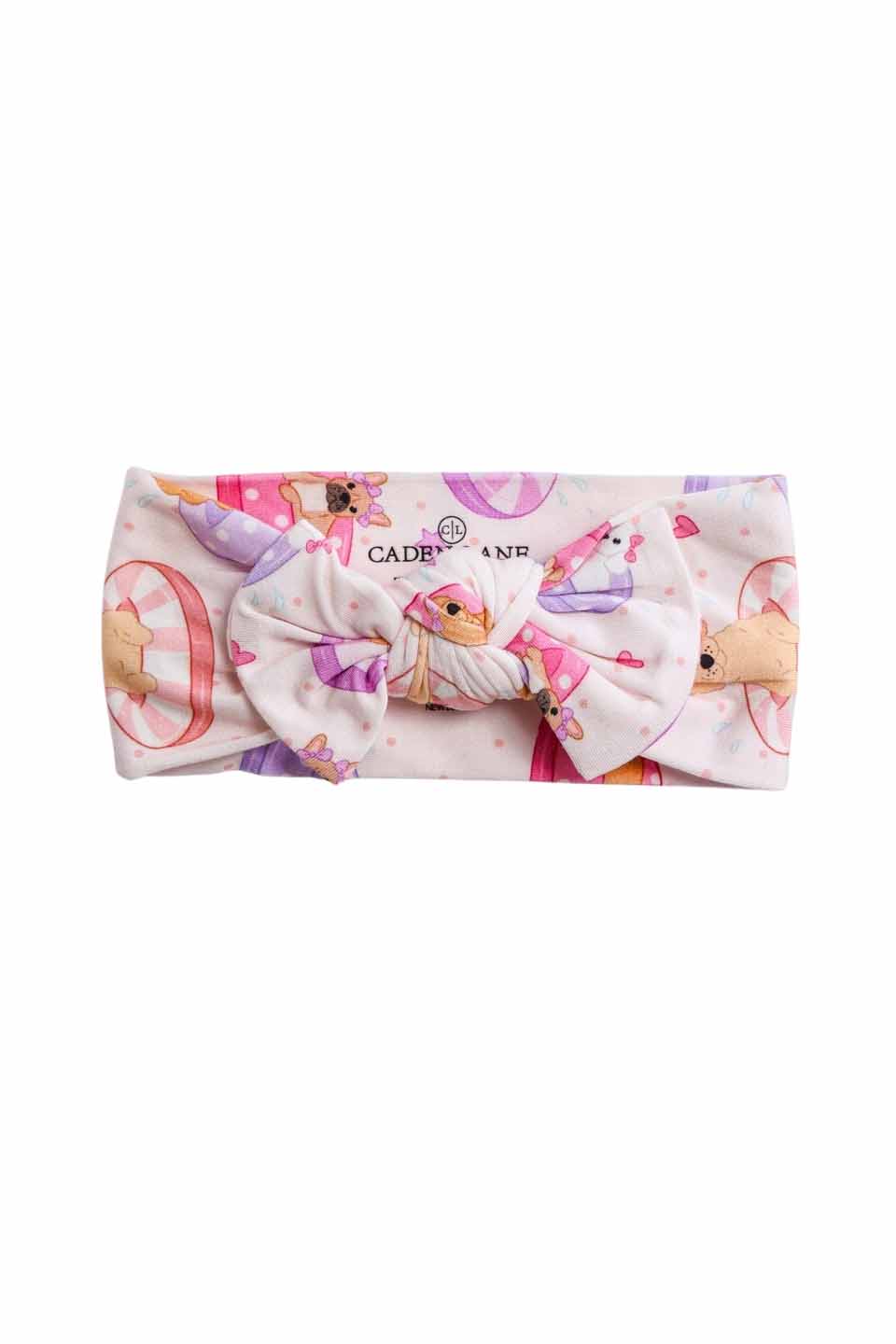pool pups pink headwrap