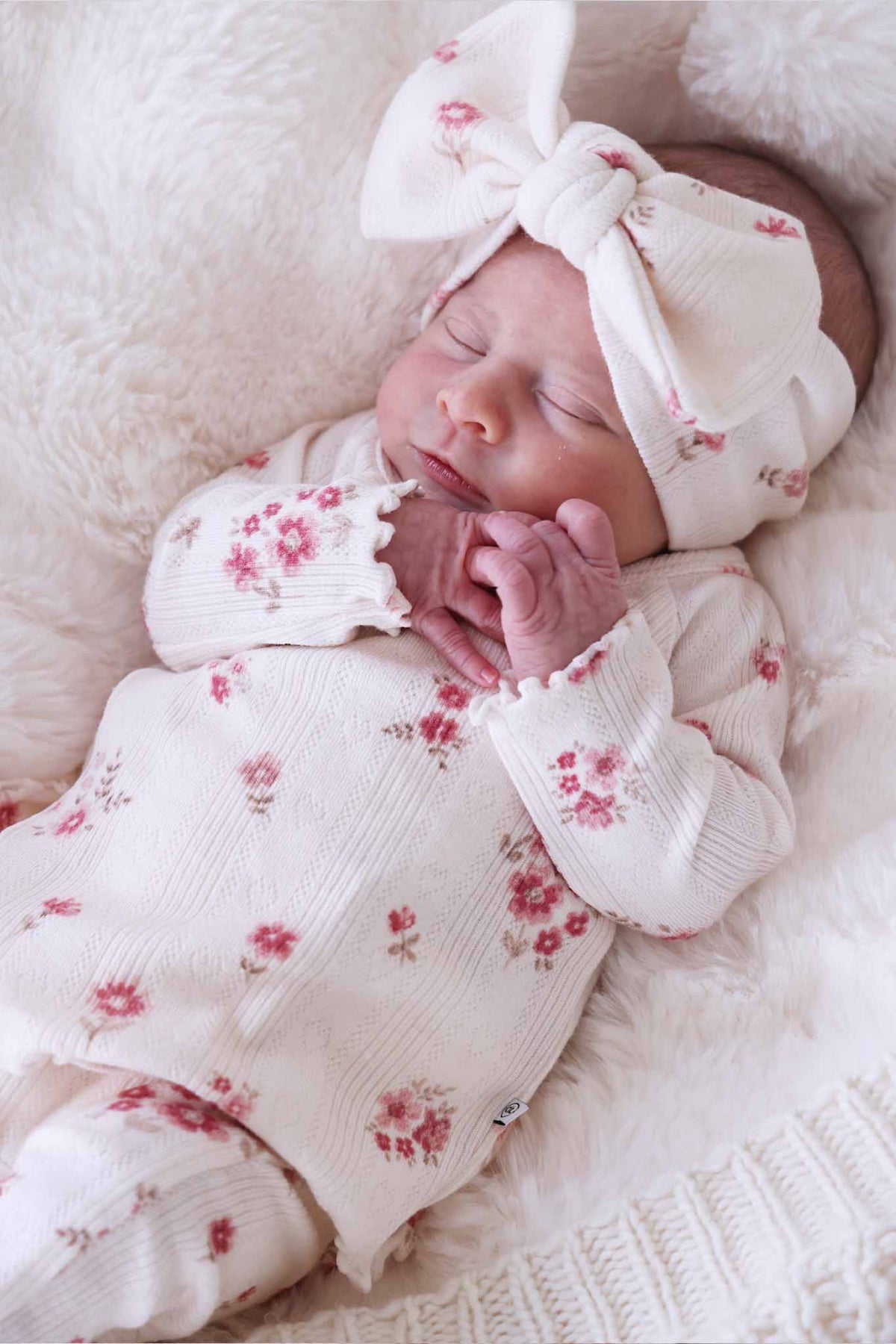 Two-Piece Pointelle Crossover Top & Bottom | Precious Posies