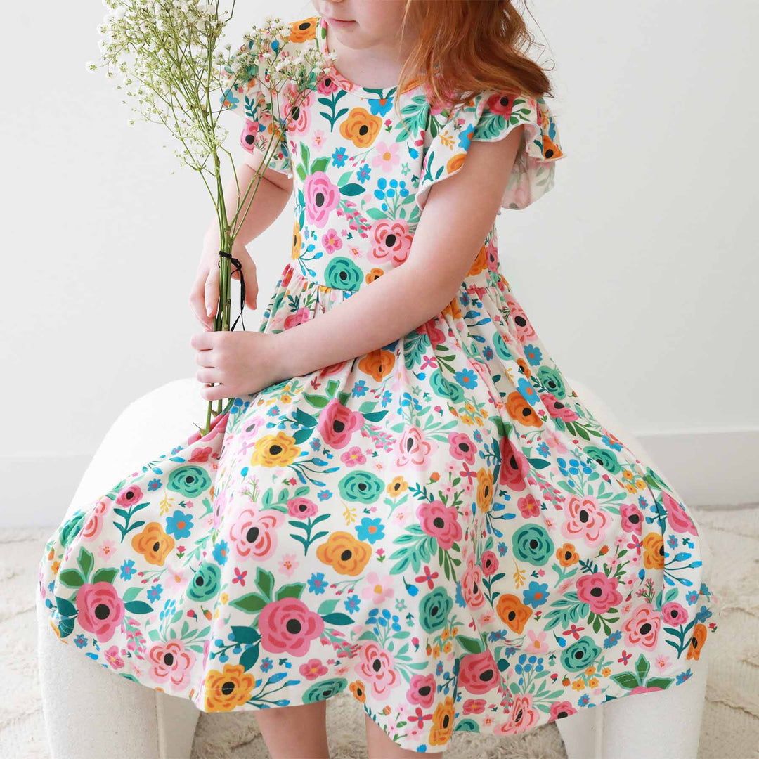 pretty poppies ruffle twirl dress 