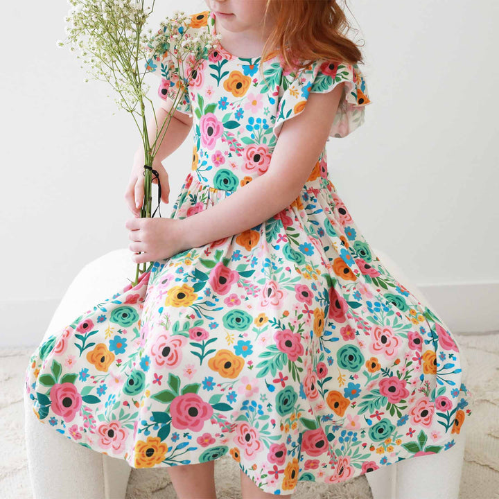 pretty poppies ruffle twirl dress 