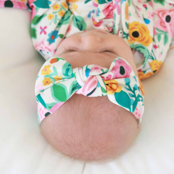 multicolor floral headwrap for babies 