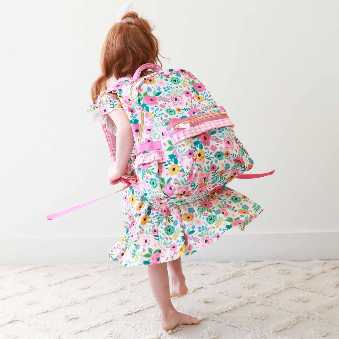 Kids Ruffle Backpack | Pretty Poppies