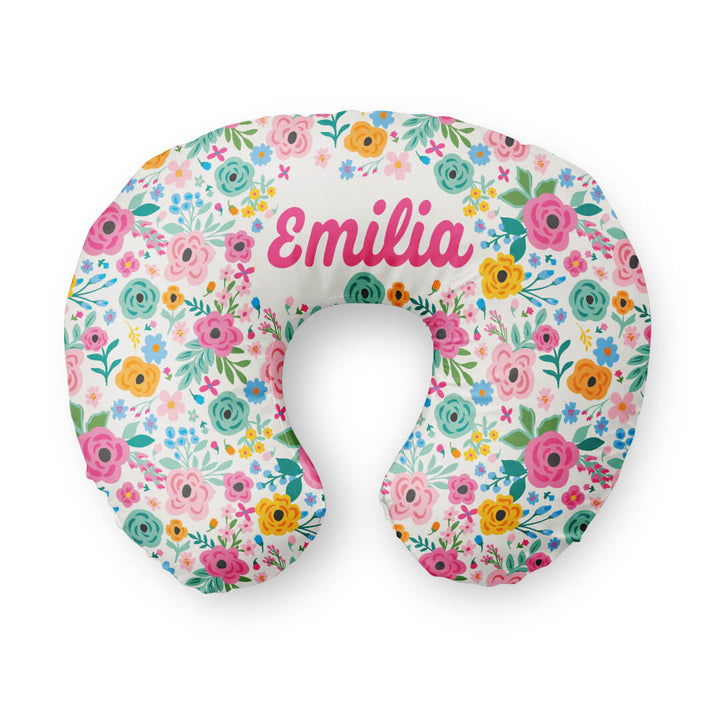 pretty poppies personalized nursing pillow cover 