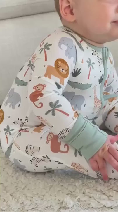 SAFARI ANIMAL PAJAMA ROMPER VIDEO