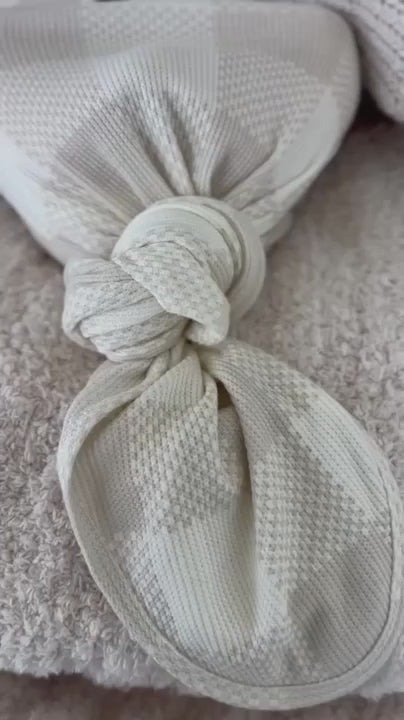 big check sand knot gown video