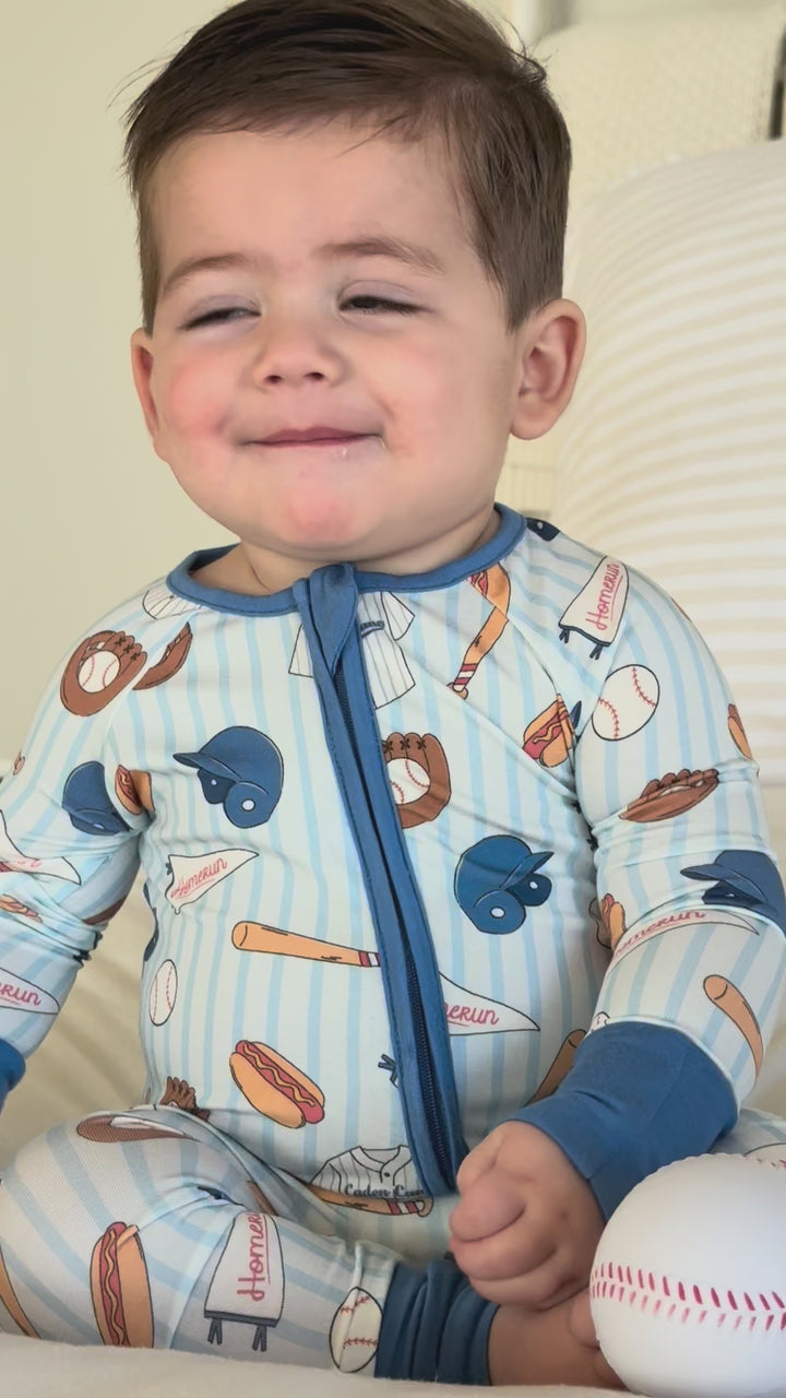 ballpark bros convertible zip romper video