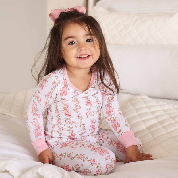 Ballet Blossoms Two Piece Bamboo Pajamas | Caden Lane