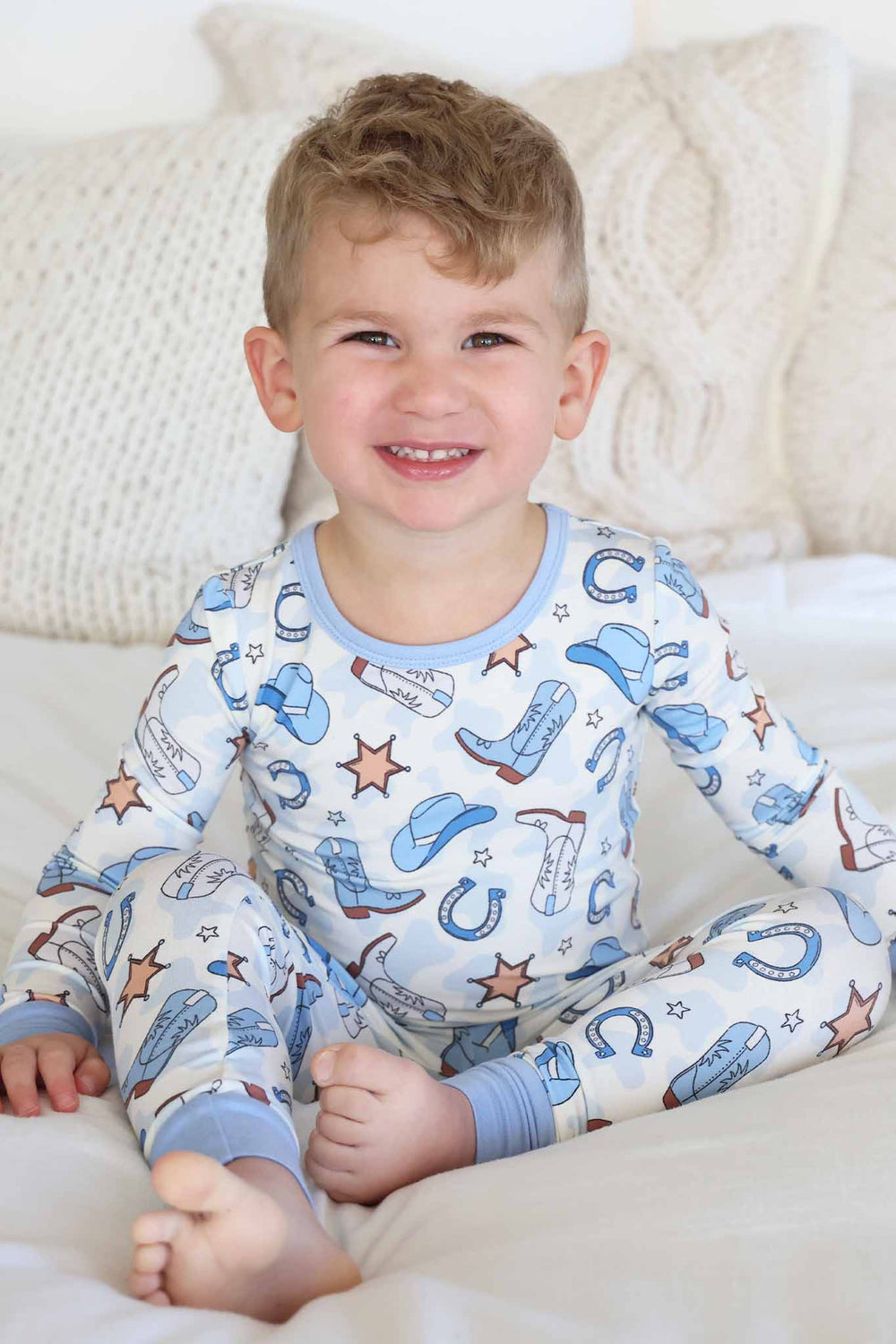 rodeo dreams blue two piece pajama set for boys 