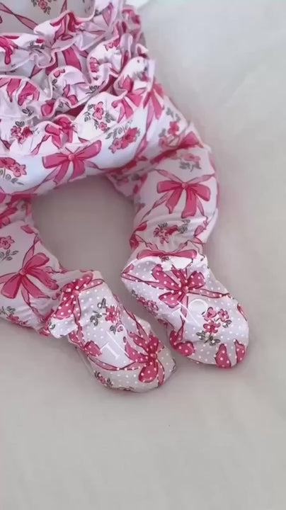 PINK RIBBON RUFFLE FOOTIE VIDEO