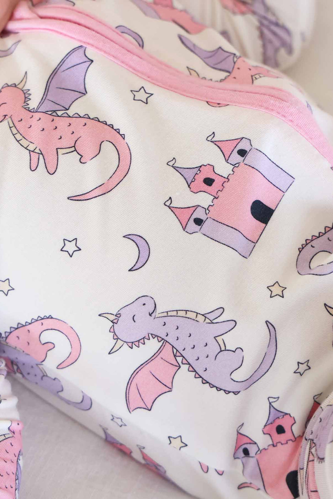 PINK AND PURPLE DRAGON ROMPER FOR GIRLS