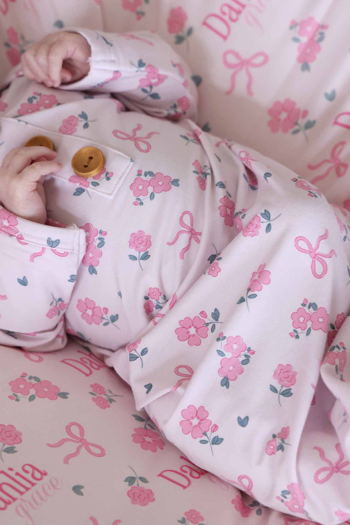 pink flower and bow knot gown video