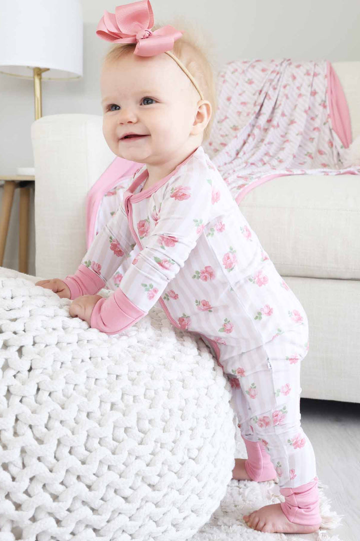 rosy & cozy zip romper 