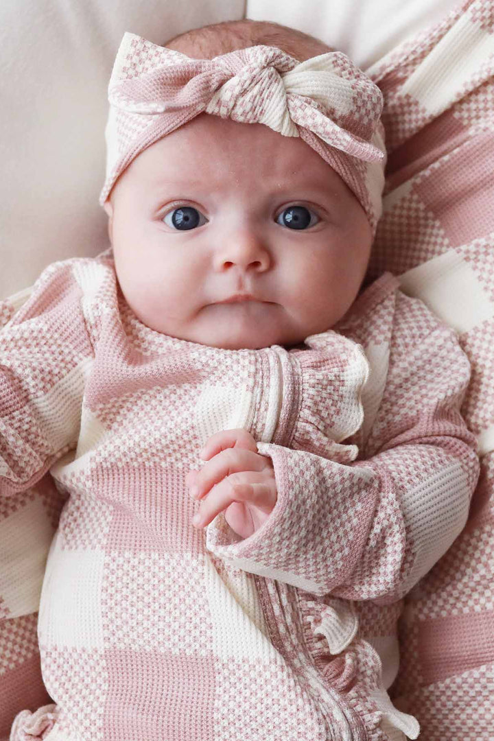 ROSY CHECK WAFFLE FOOTIE VIDEO