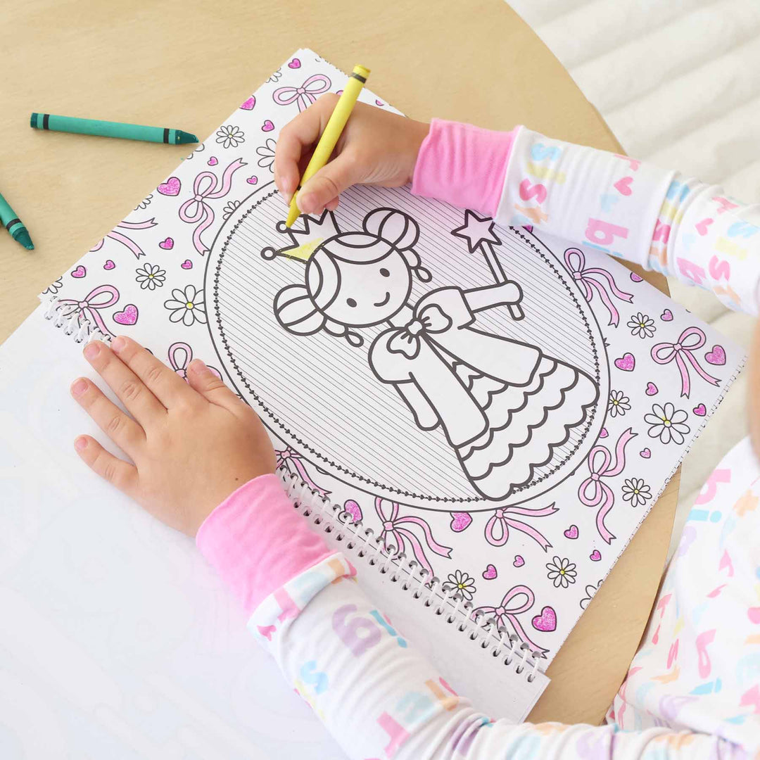 girl's princess themed coloring book 