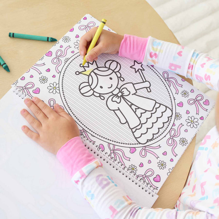 girl's princess themed coloring book 