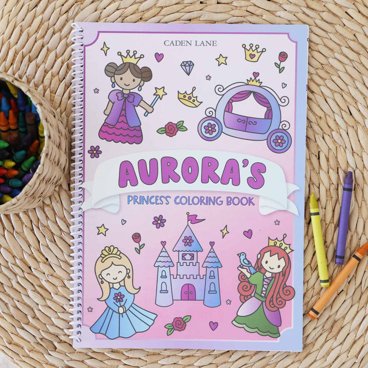princess personalized coloring book for girls 