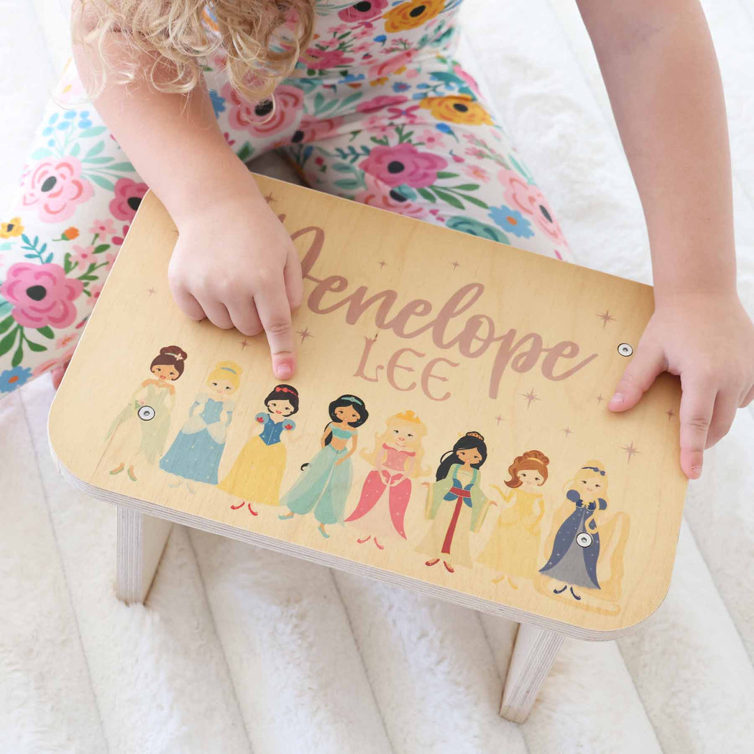 princess personalized stool for kids