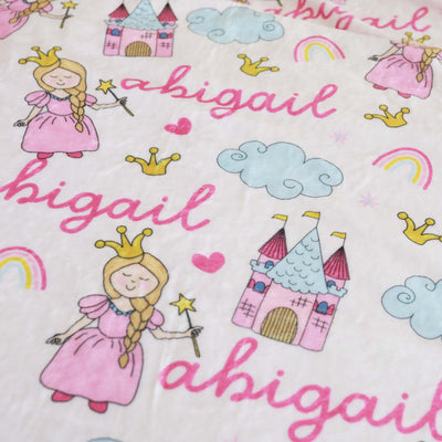 personalized princess blanket for girls 