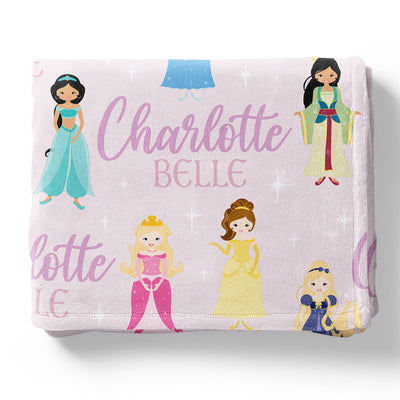 personalized toddler blanket princess 