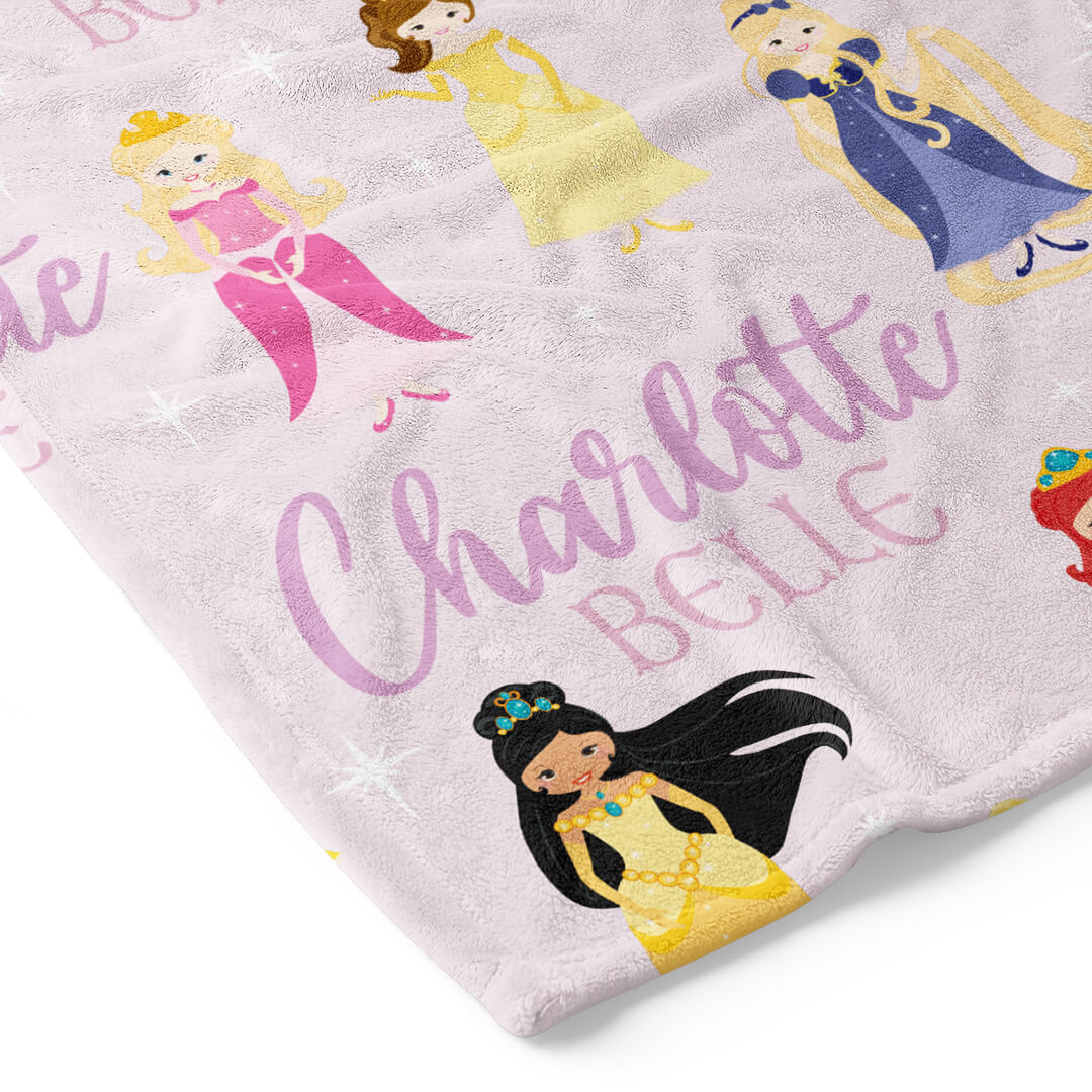 disney princess personalized toddler blanket 