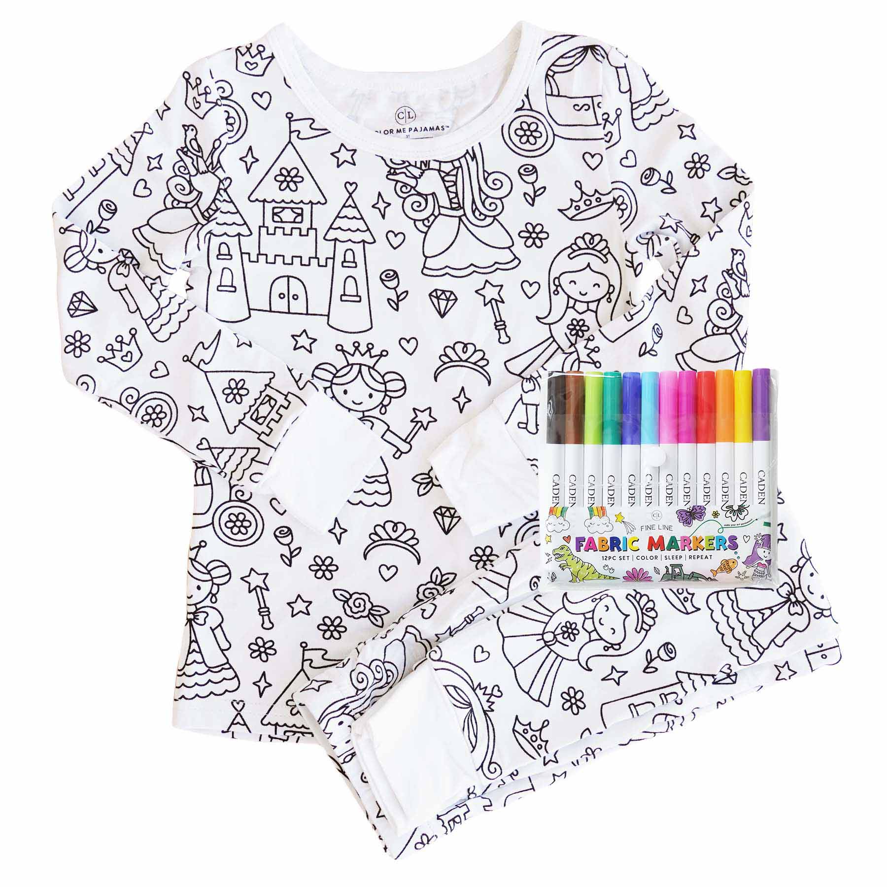 Colorable Two Piece Pajama Set in Far Far Away | Caden Lane