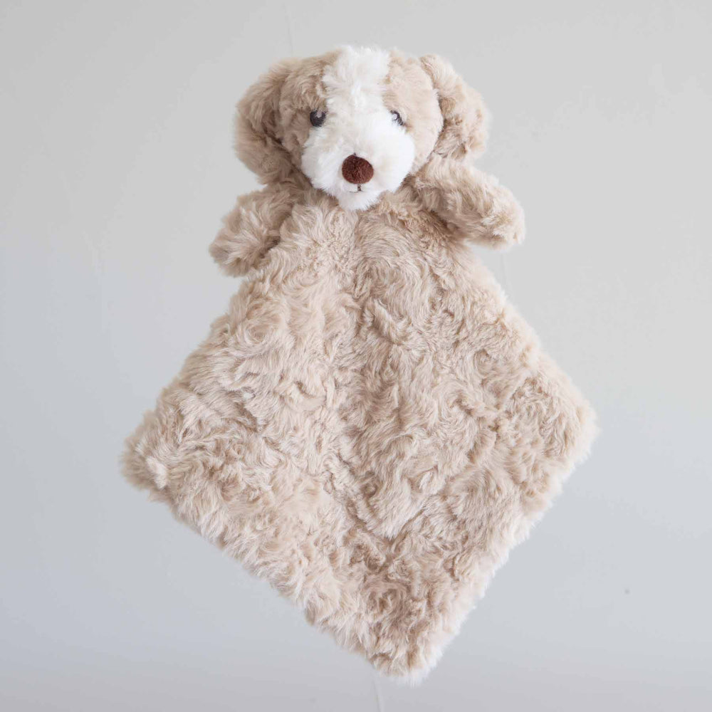 beige puppy lovey for babies 