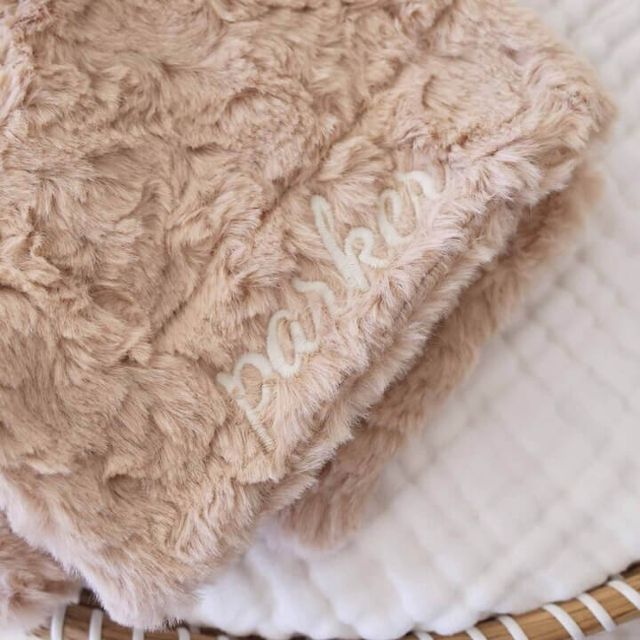 parker puppy embroidered lovey for babies gender neutral