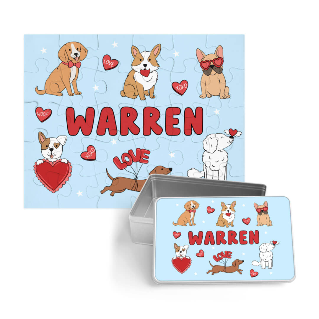 Kids Personalized 30 Piece Puzzle | Pups & Kisses