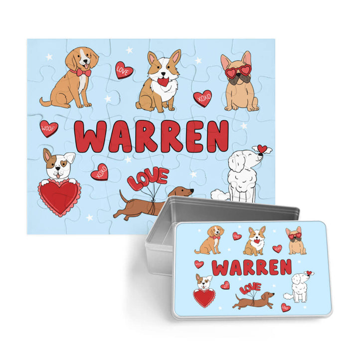 Kids Personalized 30 Piece Puzzle | Pups & Kisses