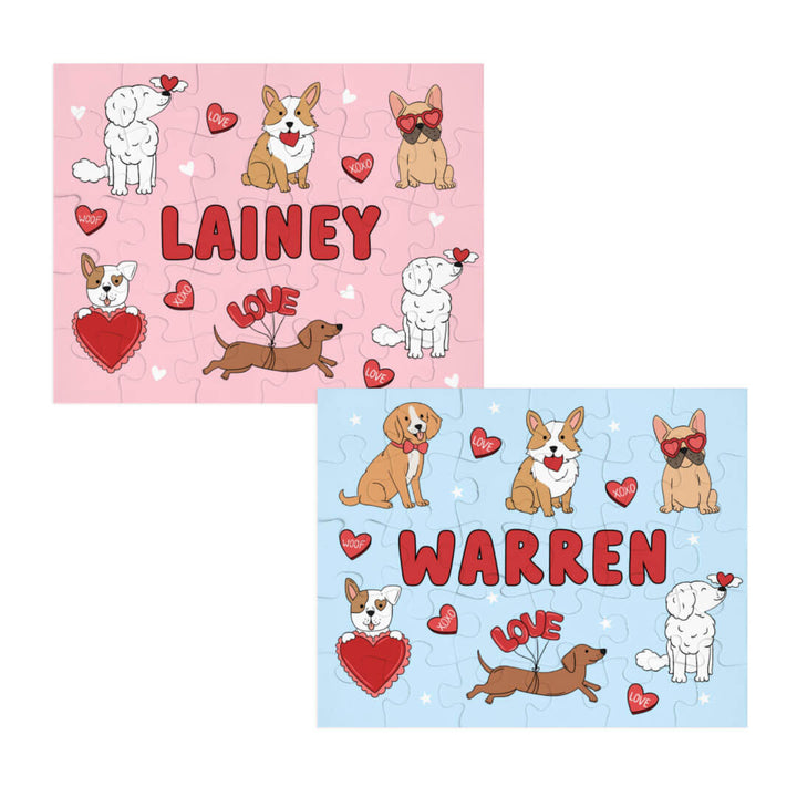 Kids Personalized 30 Piece Puzzle | Pups & Kisses