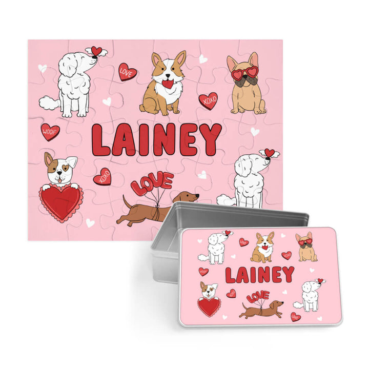 Kids Personalized 30 Piece Puzzle | Pups & Kisses