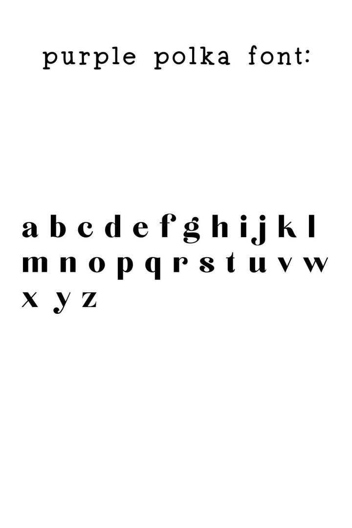 purple polka dot font 