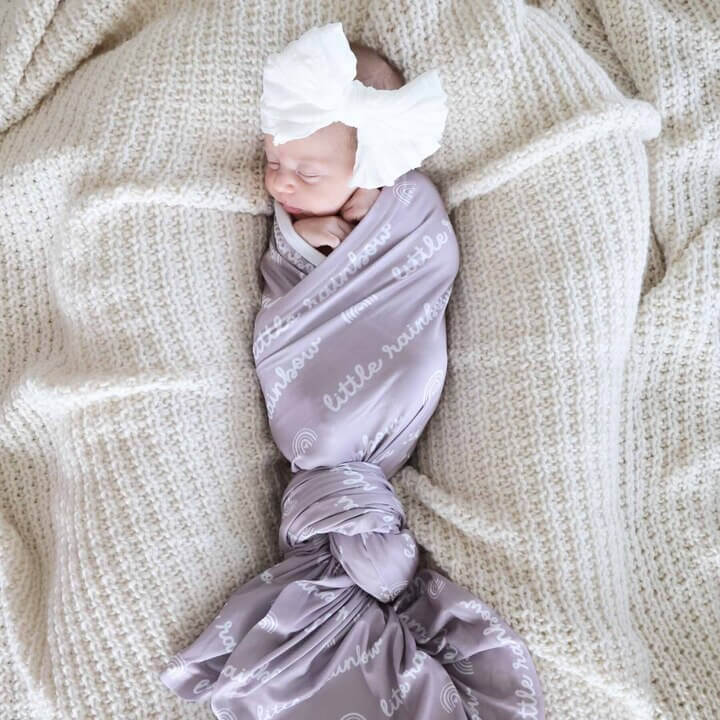 Little Rainbow Swaddle Blanket | Lilac