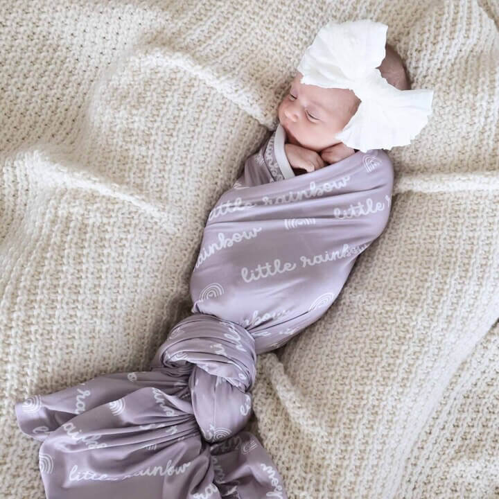 Little Rainbow Swaddle Blanket | Lilac