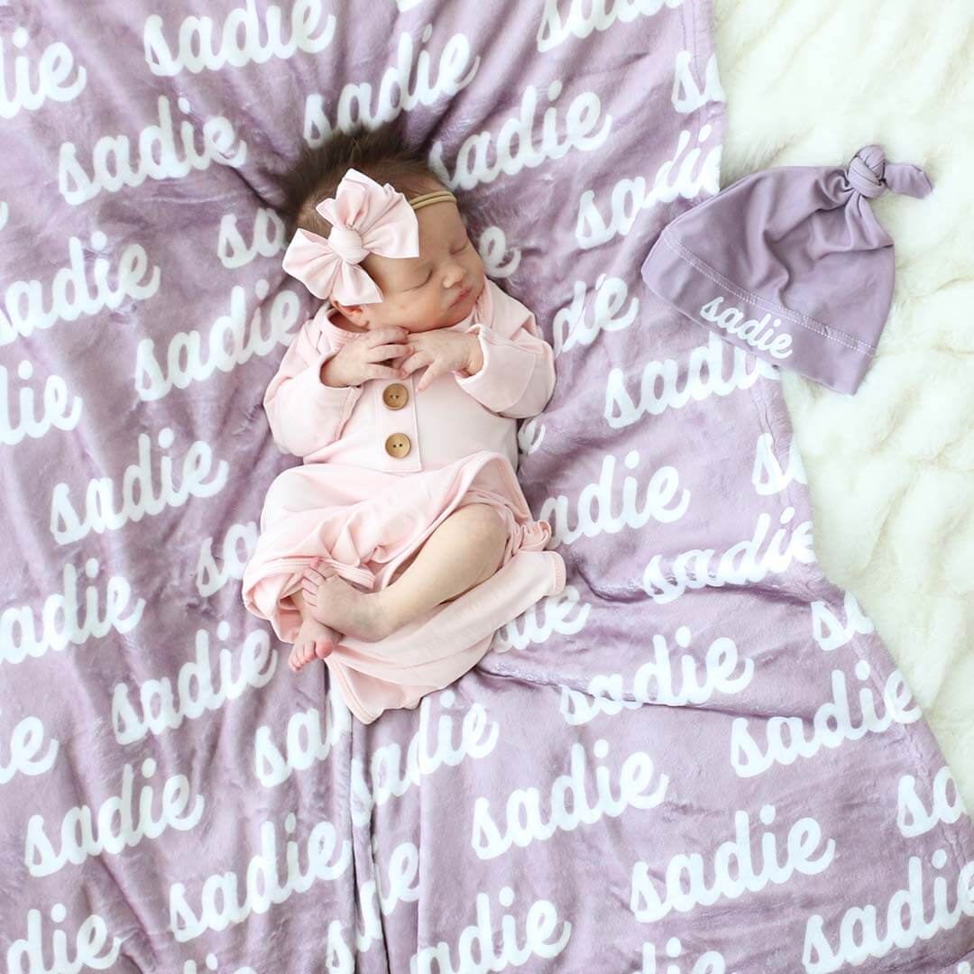 purple personalized color blanket 