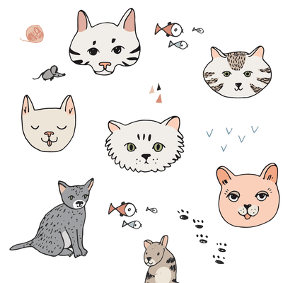 Purrdy Kittens Personalized Toddler Blanket