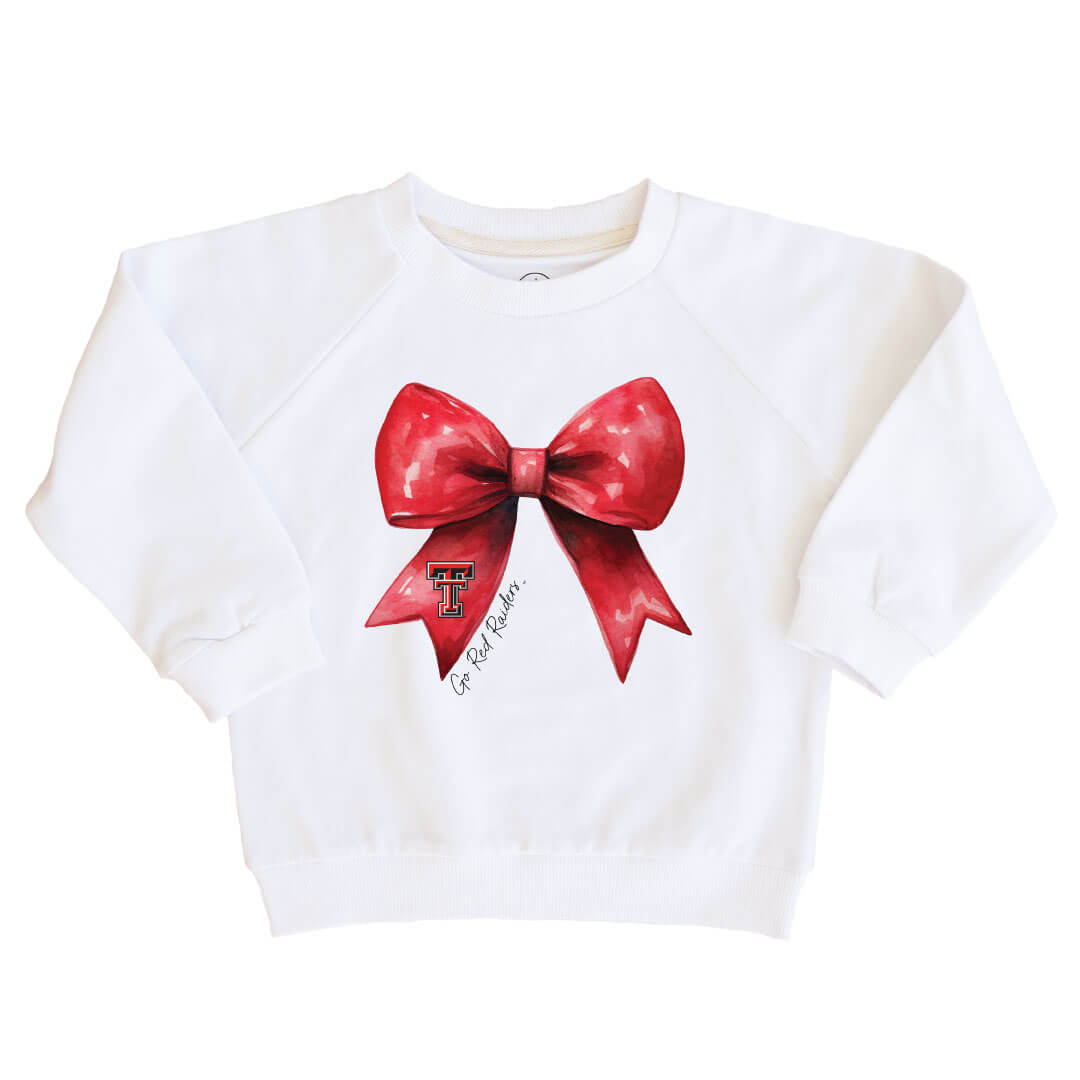 Texas Tech University | Footballs & Bows Kids Graphic Sweatshirts