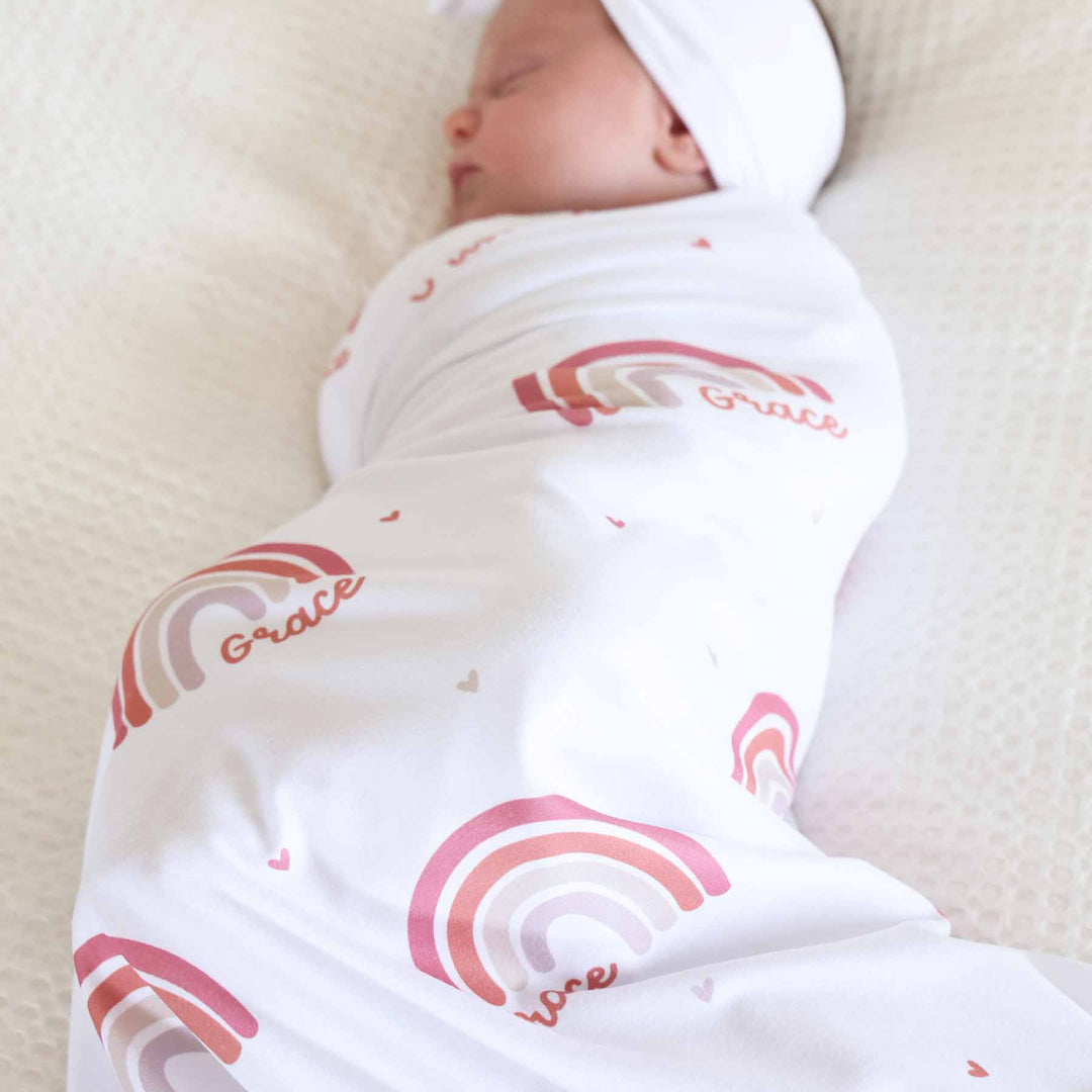 personalized rainbow swaddle for babies conceive fertility foundation