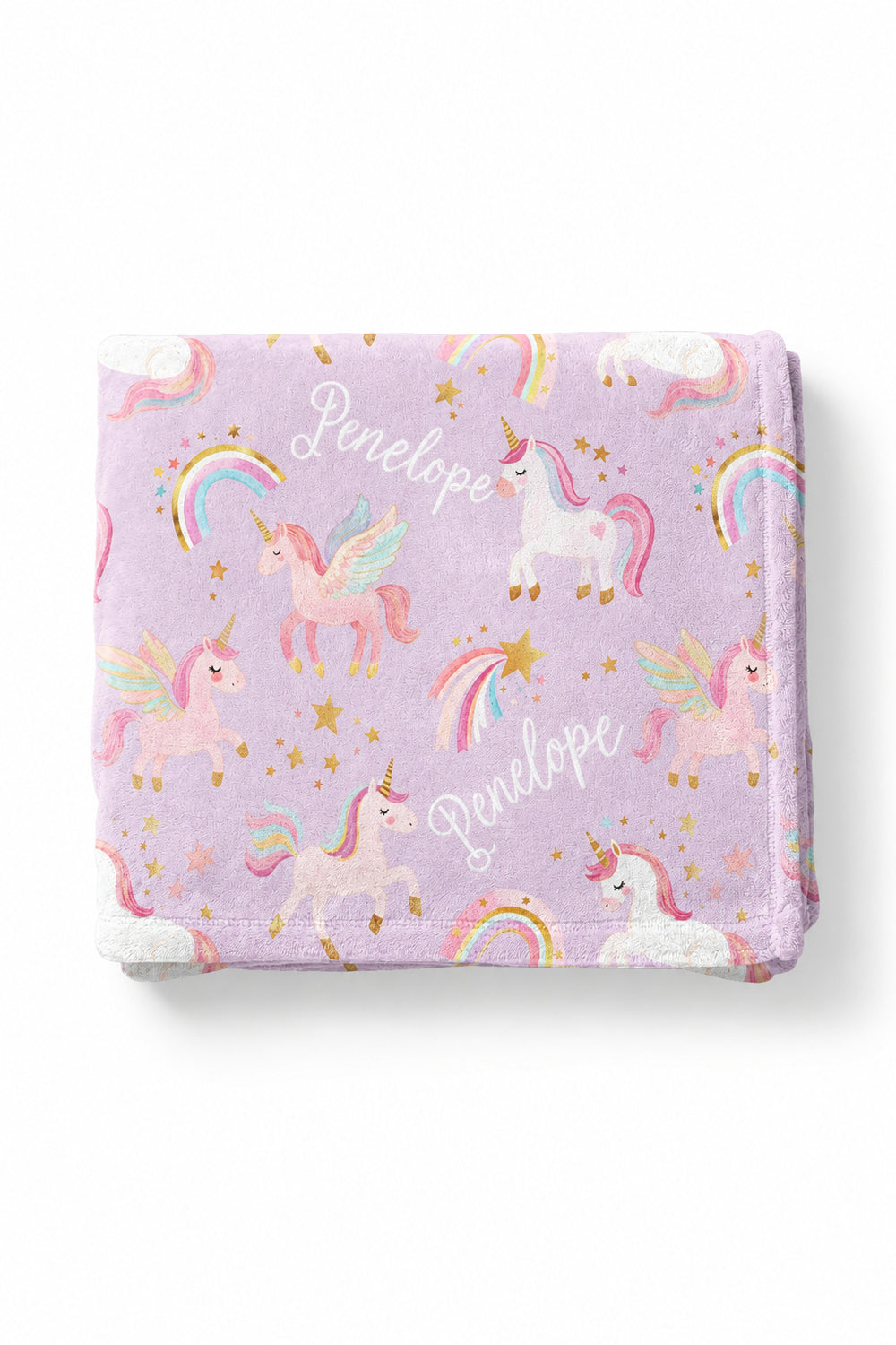 rainbow magic personalized minky blanket for kids 