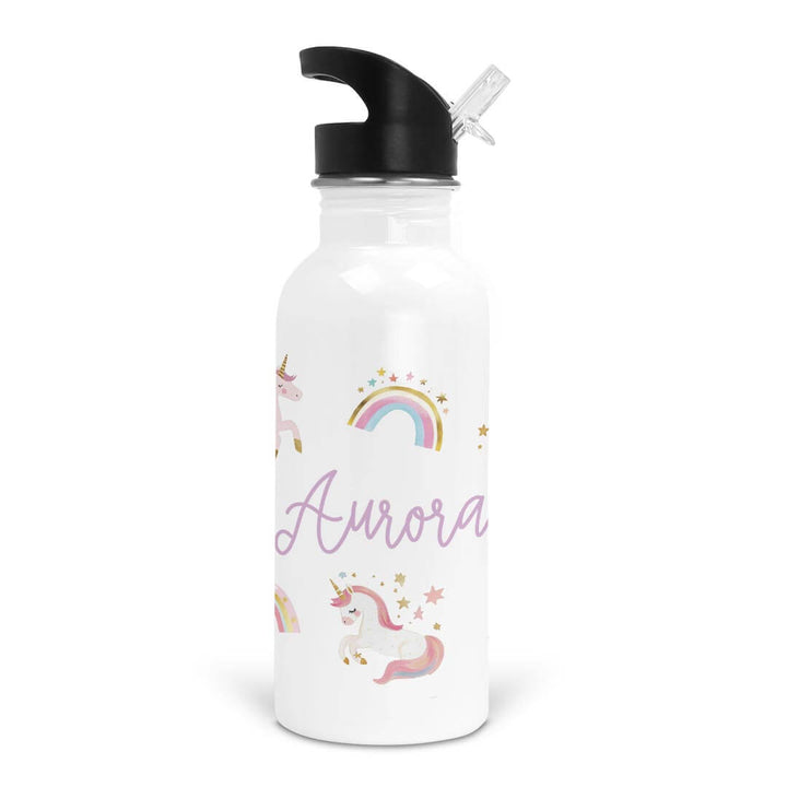 rainbow magic personalized kids water bottle