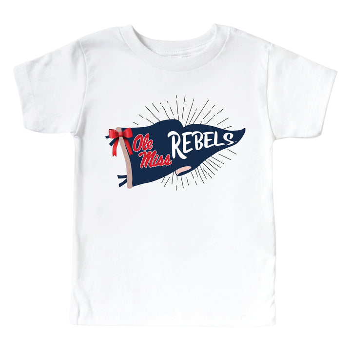 University of Mississippi | Footballs & Bows Kids Graphic Tee