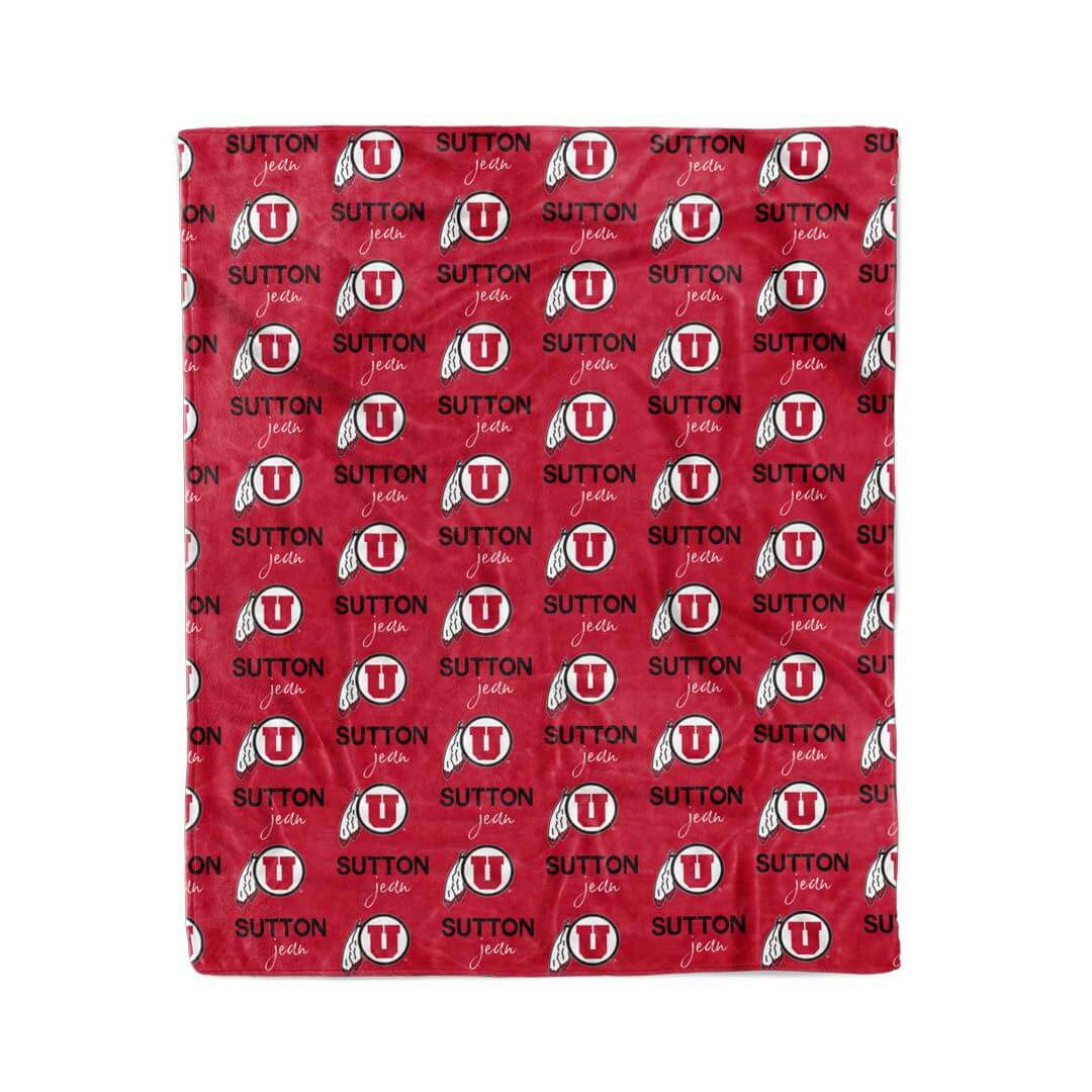 university of utah personalized blanket for kids