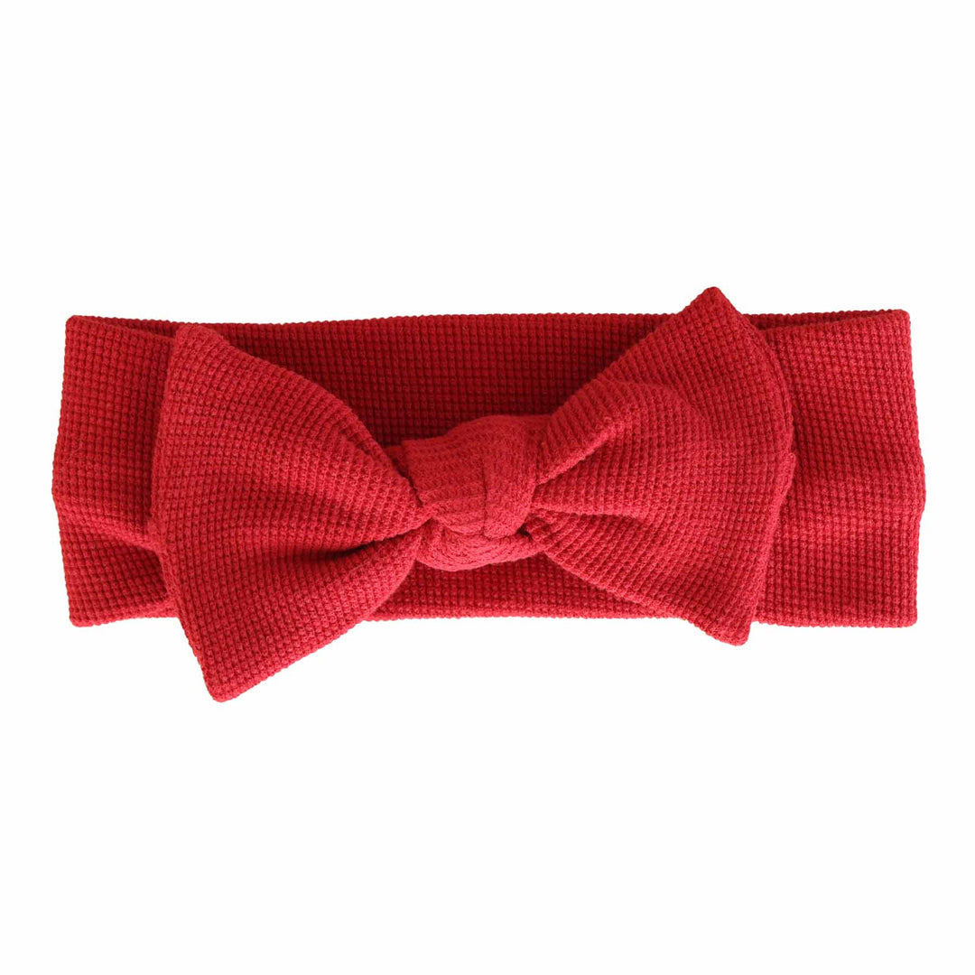 Waffle Knit Large Bow Headwraps