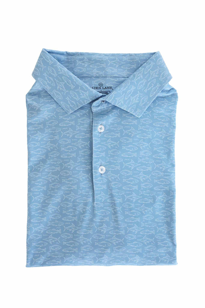 reel legend men's button up polo shirt with quick drying fabric 