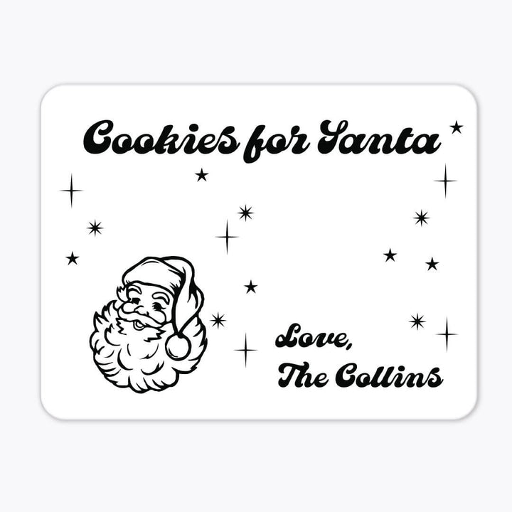 retro santa personalized whiteboard