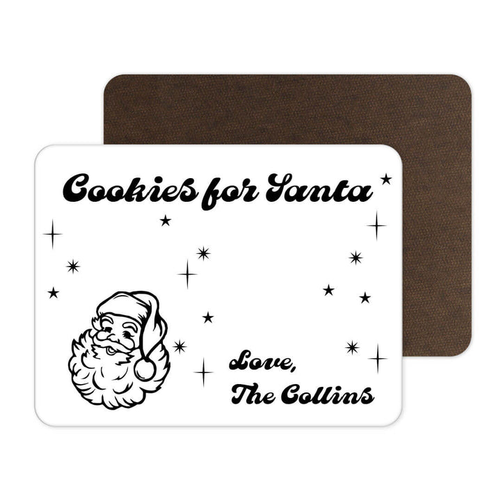 retro santa whiteboard for kids personalized