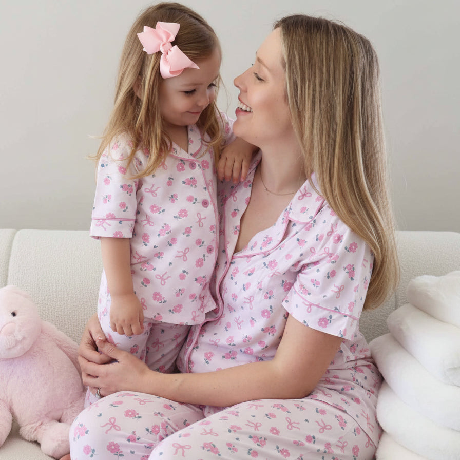 ribbon and roses pink mommy and me 