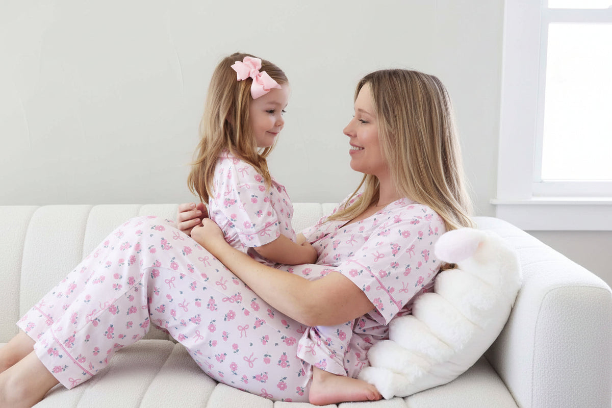 ribbon and roses pink mommy and me