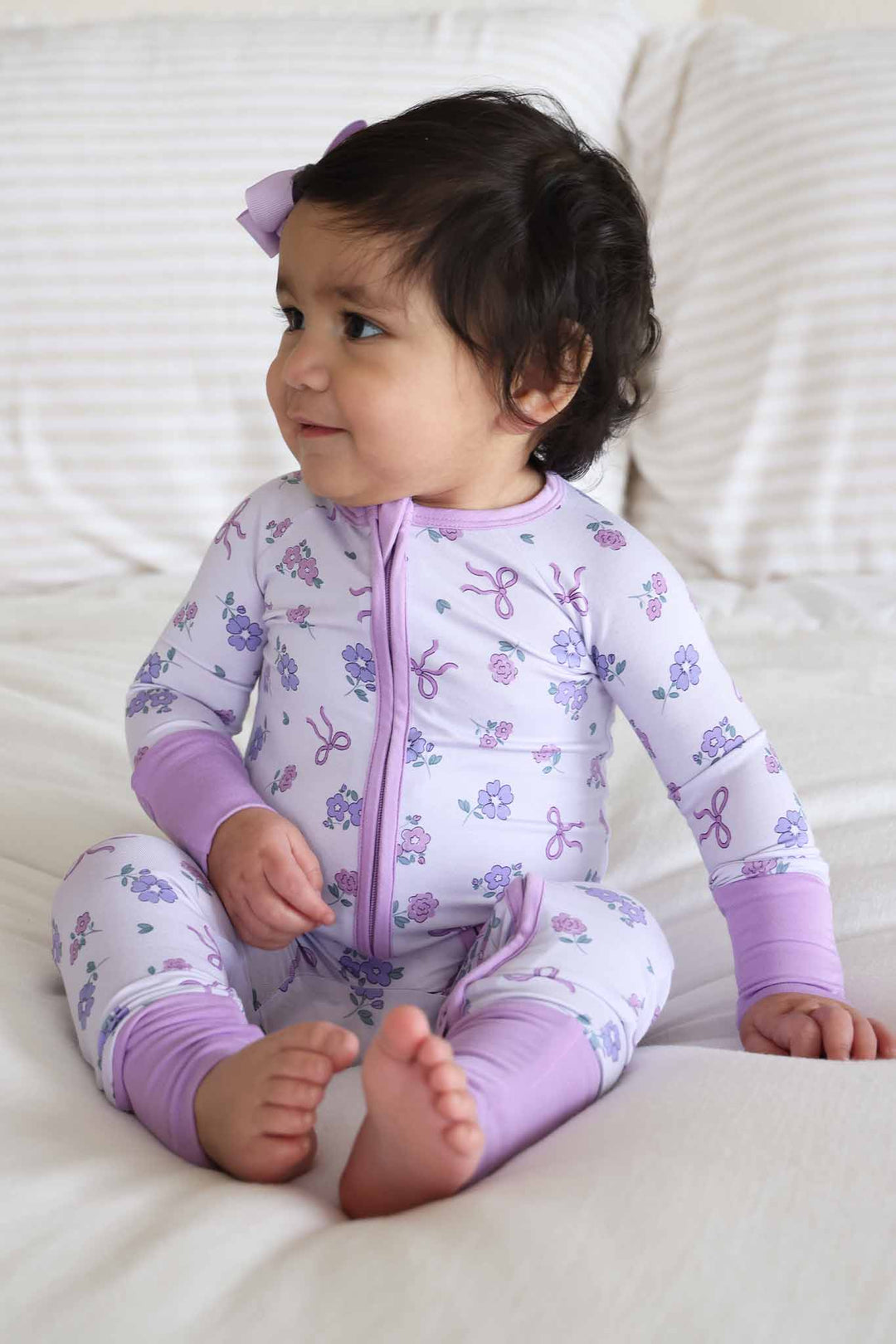 ribbon & roses purple convertible zip romper 